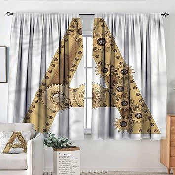 Amazon Com Letter A Curtain Rods Steampunk Capital A 52 X84