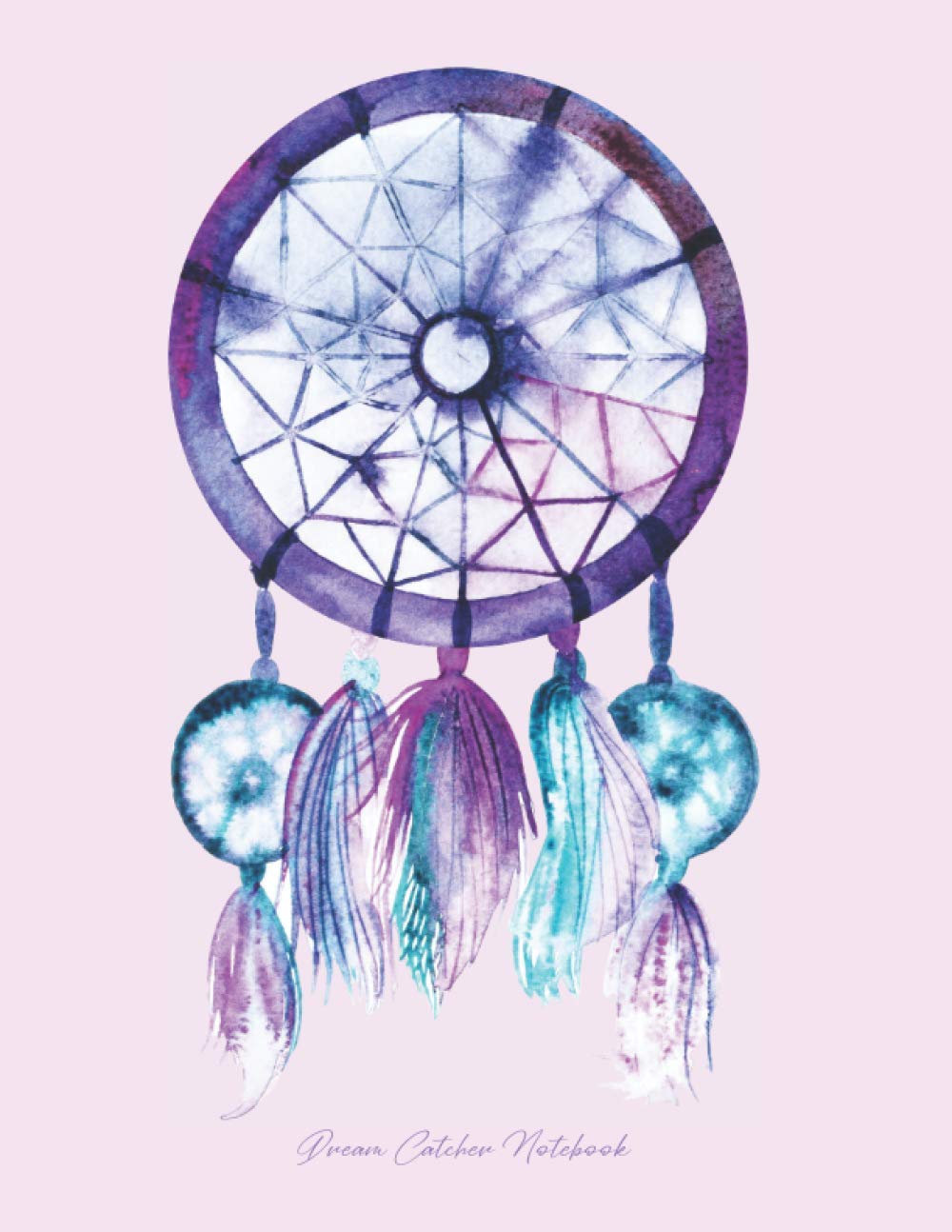 Dream Catcher Notebook: Purple Lilac Boho Style Design Dream Catcher Notebook Lined Paper Bohemian Journal Diary Composition Book (8.5 x 11 Large)