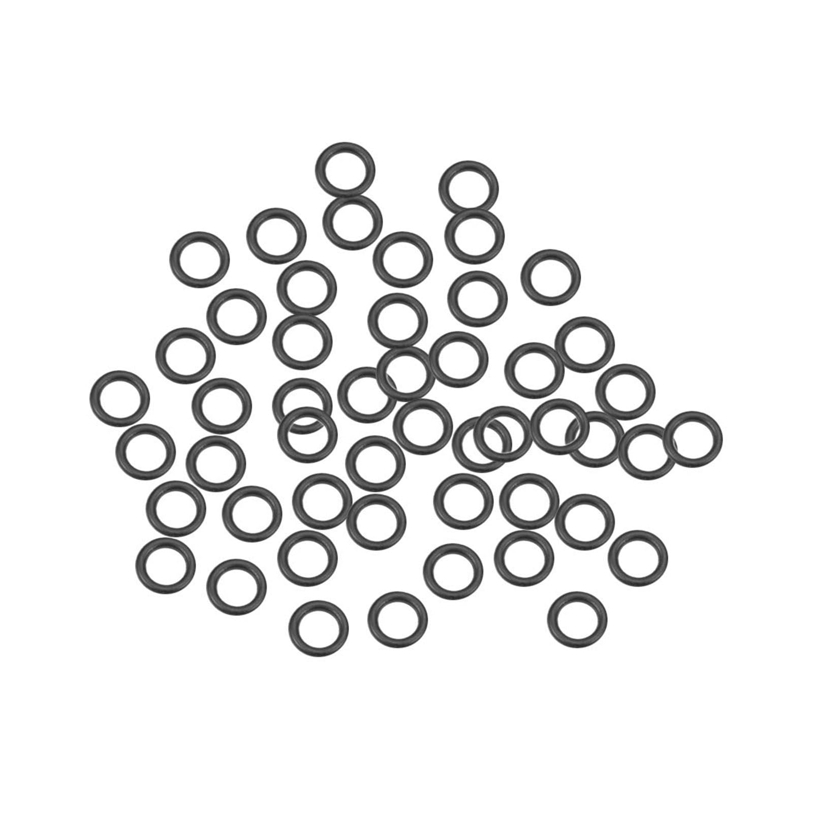 TOP-VIGOR 50Pcs Nitrile Rubber O-Rings, 5mm OD 3mm ID 1mm Width Metric Sealing Gasket, Rubber Washers O Rings Spacers for Faucet Plumbing Automotive Repair, Black