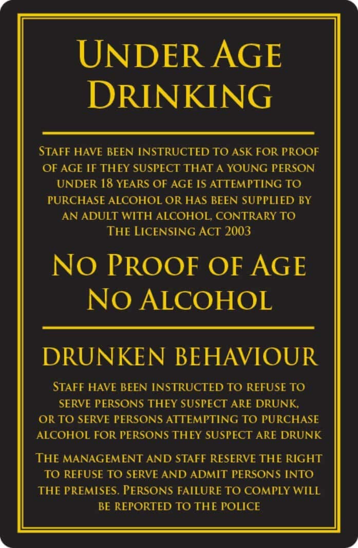 bar@drinkstuff Pub Laws Sign, Single
