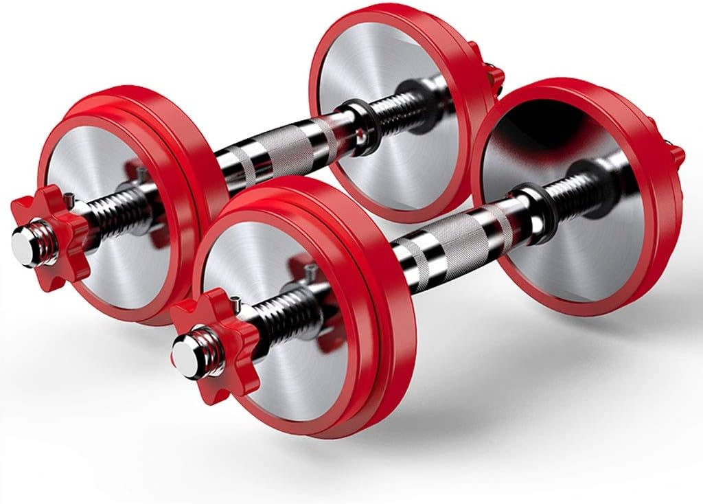 FABAX 2pcs Adjustable Fitness Dumbbell Weight Dumbells Plating Pure Steel Gym Dumbells Barbell Set Boxe for Men Body Building (Size : 10kg 1Pair)