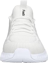 Feethit Men Running Shoes Breathable Lightweight Training Trainers White UK 9.5 view 5