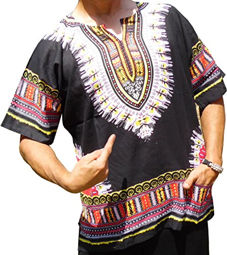 Dashiki For Men by AmericanDashiki (USA Co) 100% Cotton 25" Chest