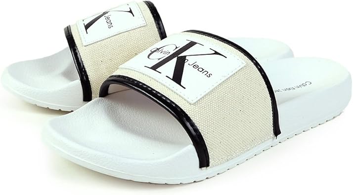Amazon Calvin Klein Jeans カルバンクライン ジーンズ Ck Canvas Rubber Sandals キャンバス ラバー サンダル 34r9587 34r06 レディース メンズ シャワーサンダル スリッパ 並行輸入品 Calvin Klein カルバンクライン サンダル