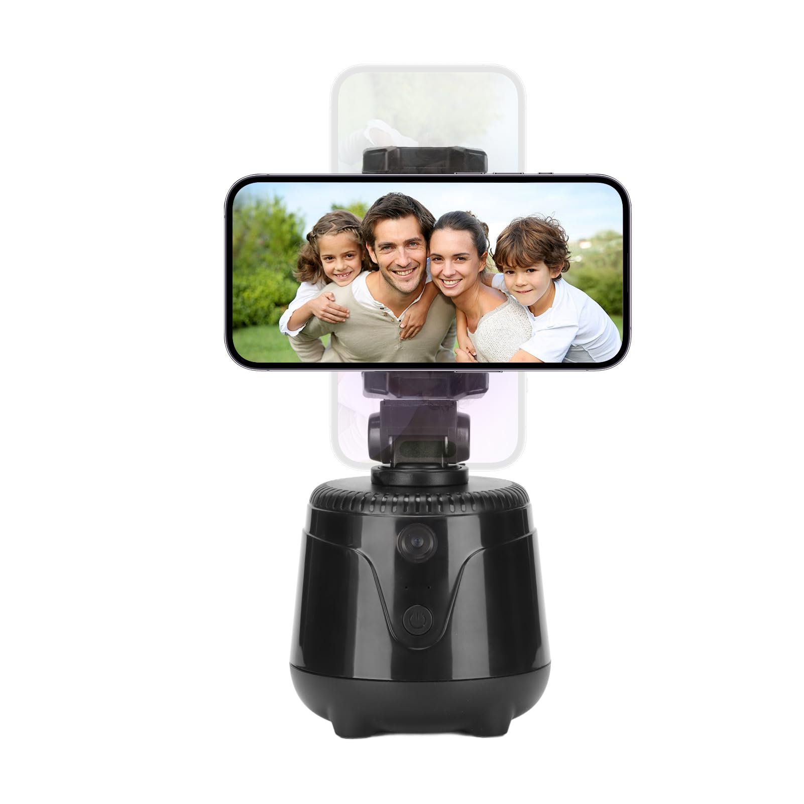 Natudeco Tracking Phone Holder Motion Sensor Tripod Face Tracking 360 Degrees Rotation AI Composition 360 Selfie Stand Cell Phone Tripods for Selfie Recording Video Live Broadcast