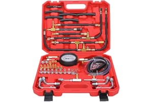 Yonligonju Fuel Injection Pressure Tester Kit 0-140 PSI Pro Auto Fuel Pressure Gauge for Fits Most Cars and Trucks