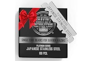 SHAVING REVOLUTION Barber Single Edge Razor Blades - 100 Count Stainless Steel