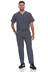 Hey Collection Men Stretch Scrubs Set V-Neck Scrub