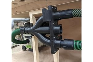 CHARMPACKS 3-Way Blast Gate for Festool Hoses | Universal Tool Dust Collection Connector | 58mm Ports | Durable Plastic Construction