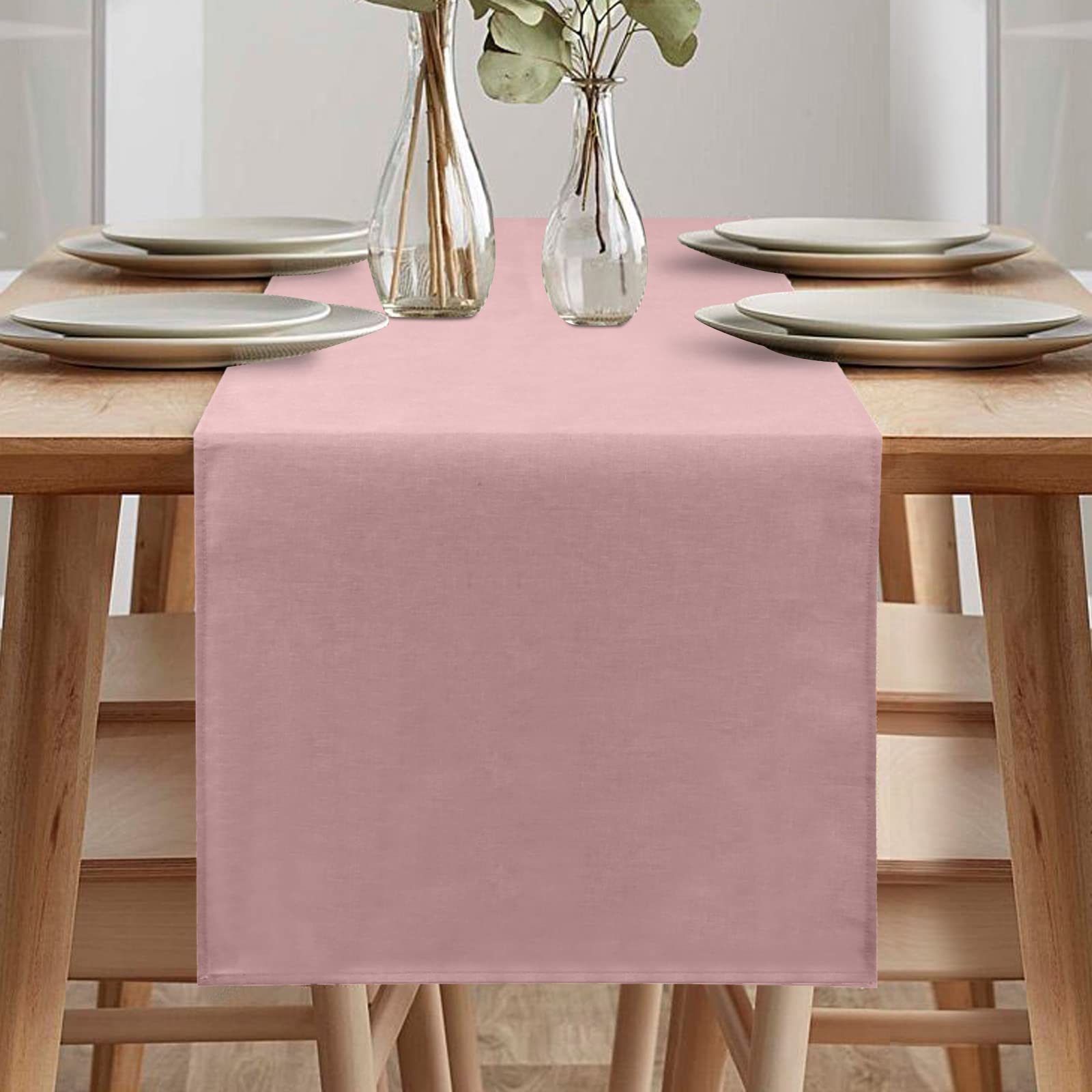 ARVOV Waterproof Table Runner, Modern, Decorative, Outdoor, Pink, Dusky Pink, Polyester, 40*140 cm, Kitchen Dining Room Party — image 1