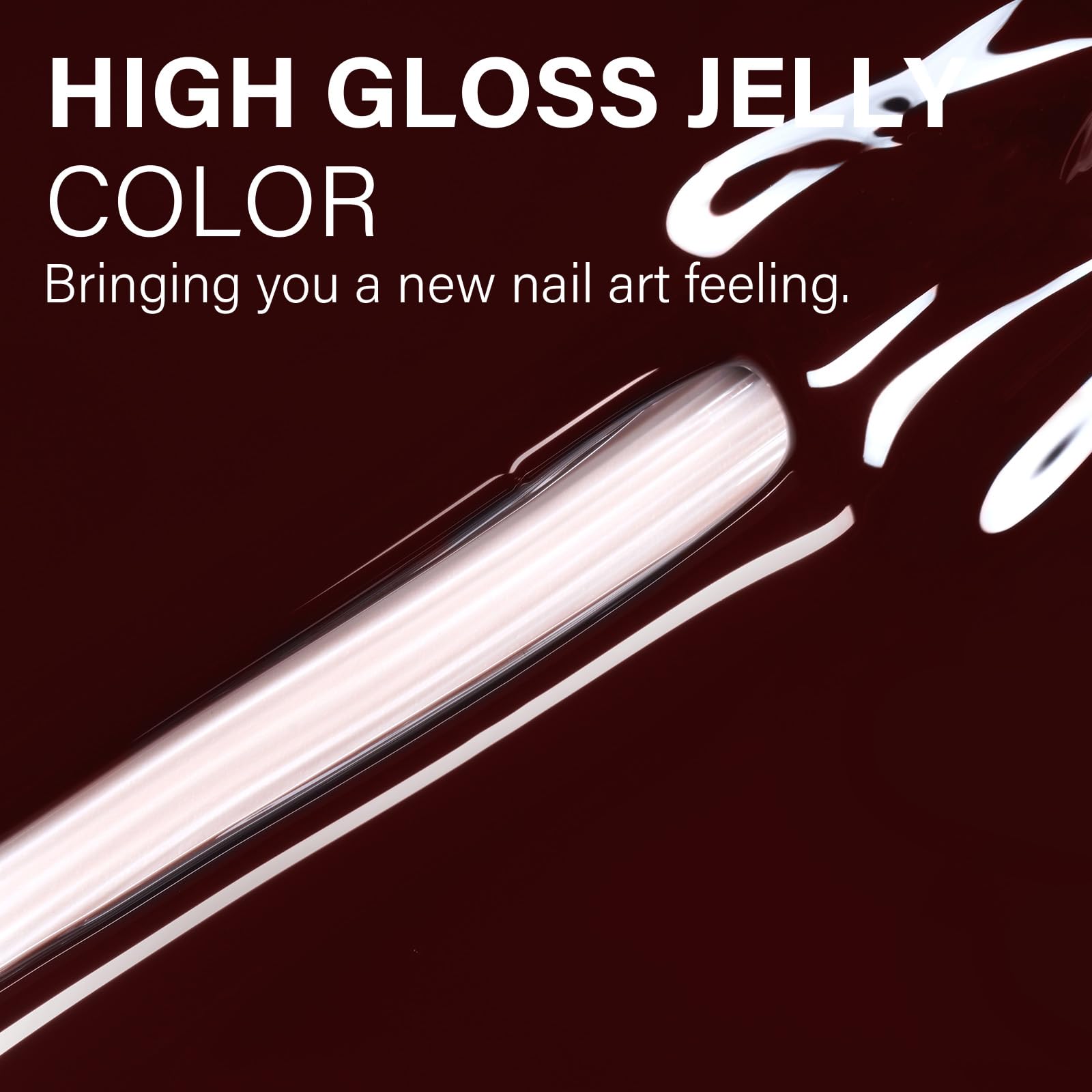 AILLSA Brown Jelly Gel Nail Polish Dark Cocoa Translucent Gel Polish Amber Color Fall Gel Polish Long Lasting Chocolate Coffee Nails Soak Off U V Gel for Nail Art at Home Valentine Gift 0.51 Oz GB131 - Image 6