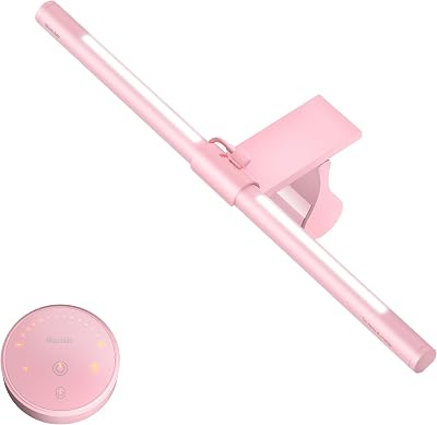 Quntis Monitor Light Bar Pink 40cm Eye Care Remote Dimmable Backlight