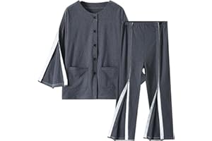 Siomlana Bedridden Patient Clothes,Disability Set with Full Opening on Both Sides,Fracture Suit,Suitable for Incontinence,Check Scrub,Paralyzed Elderly,Post Surgery Dialysis(Men,Dark Gray,M)