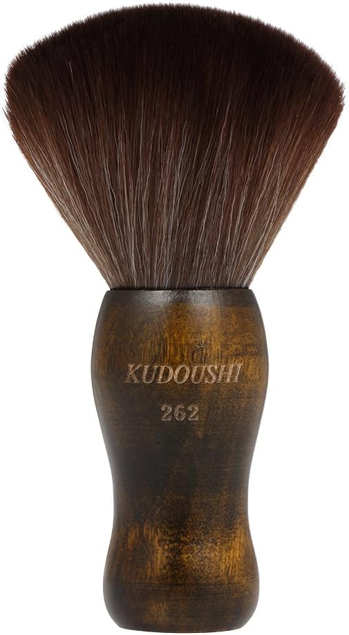 Hairdresser Neck Brush, Hair Cutting Neck Duster Soft Brush Professional Barber Natural Fiber Wooden Handle Cutting Kits Salon Hair Removal Brush Broken Hairbrush