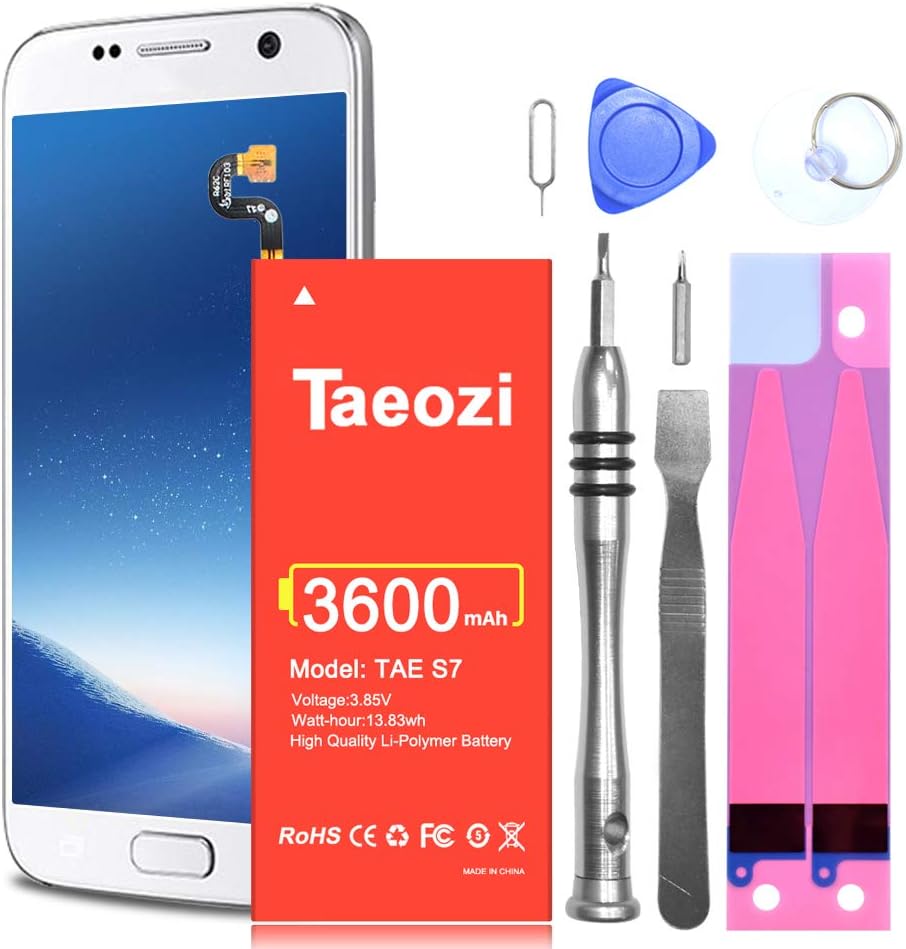 Galaxy S7 Battery, (Upgraded) 3600mAh EB-BG930ABE Li-Polymer Replacement Battery for Samsung Galaxy S7 SM-G930 G930V G930P G930T G930A with Tools Kit [18 Month Warranty]: Home Audio & Theater