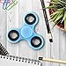 Green Glow in the Dark Fidget Spinner Light up Gadget - Blue in Daylight - Spins Up to 3 Minutes - Ideal Pocket Toy Gift for Boys, Girls, Kids, Teens, and Adults - Figit Focus Stress-Relief