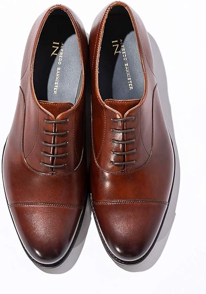 Amazon アルフレッド バニスター シューズ グッドイヤーストレートチップシューズ メンズ キャメル 40 25 0cm Alfredo Bannister アルフレッド バニスター ビジネスシューズ