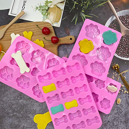 Shxmlf Dog Baking Supplies, Dog Treat Silicone Molds,Stainless Steel