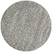 SAFAVIEH California Shag Collection Area Rug - 4' Round, Silver, Non-Shedding & Easy Care, 2-inch Thick Ideal for High Traffic Areas in Living Room, Bedroom (SG151-7575)