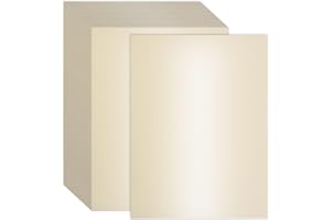 MIXTEACH 120 Sheets Cream Shimmer Cardstock 8.5 x 11 Inch Metallic Paper, 250gsm/92lb Double Sided Ivory Card Stock Pearlescent Paper for Invitations, Certificates, Crafts, DIY Cards