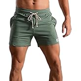 Waghaw Mens 5 Inch/7 Inch Cotton Shorts Mens Sweat Athletic Shorts for Men Gym Worket Short with Pockets