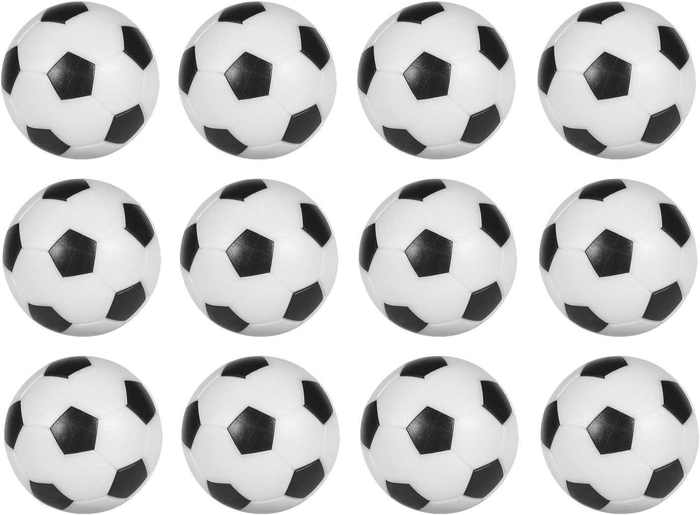 Table Soccer Foosballs Replacement balls Mini Black and White 36mm official foosball 12 Pack