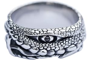 ZMY Home Genuine Stainless Steel Ring for Men Fashion Punk Rock 3D Animal Rings