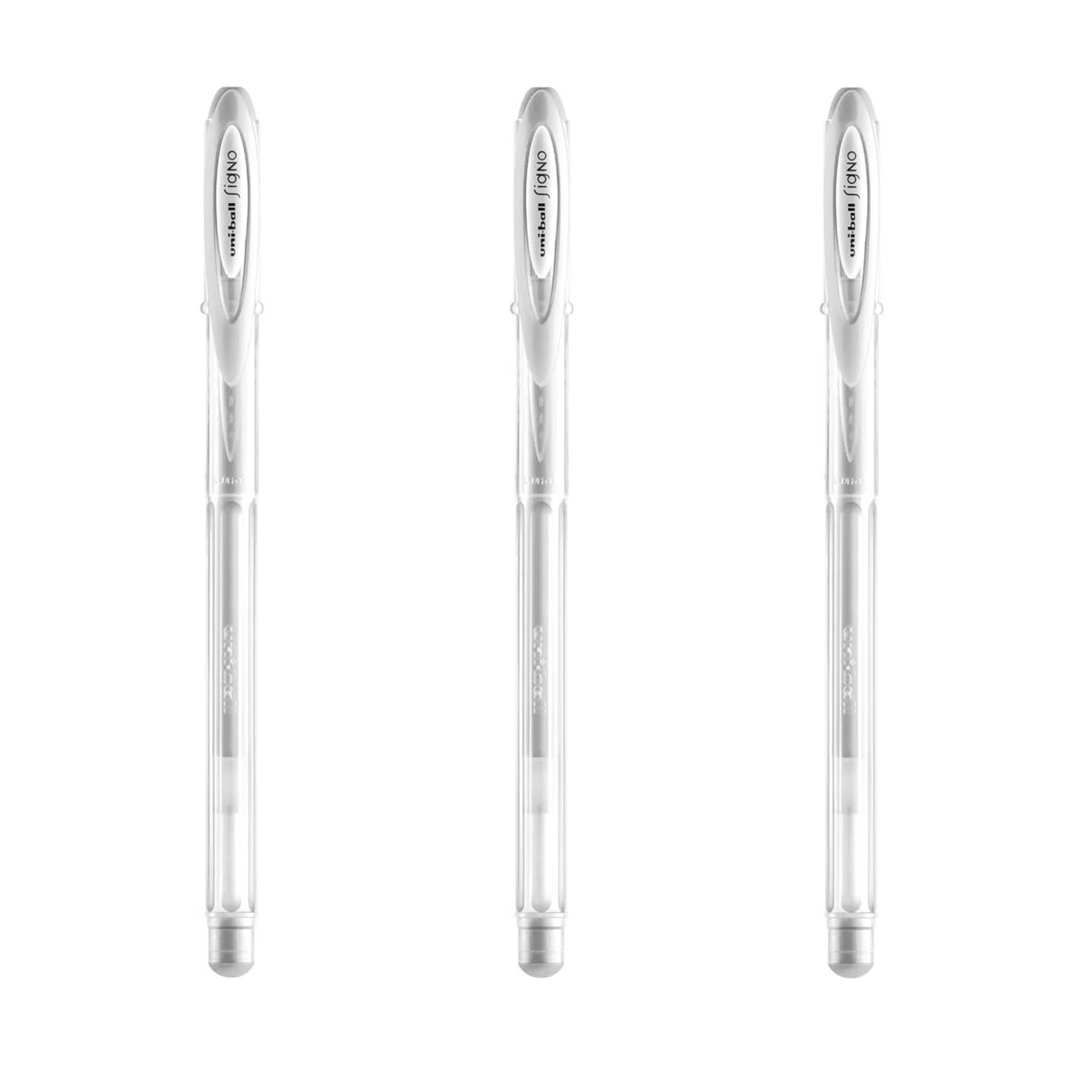 UNI-BALL SIGNO UM-120AC White Gel Ink Rollerball [Pack of 3]