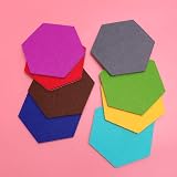 SUPVOX 18pcs Hexagon Felt Board Tiles with Push Pins for Home & Office view 3