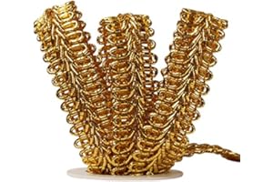 PAPER MART 3/8" X 10 Yards Gold Metallic Gimp Braid Trim