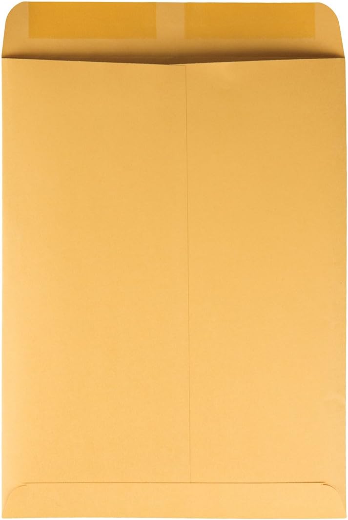Quality Park 41465 Quality Park Catalog Envelopes, Heavyweight/Gummed, 9x12, 28lb, Kraft, 250/Box (QUA41465) : Office Products