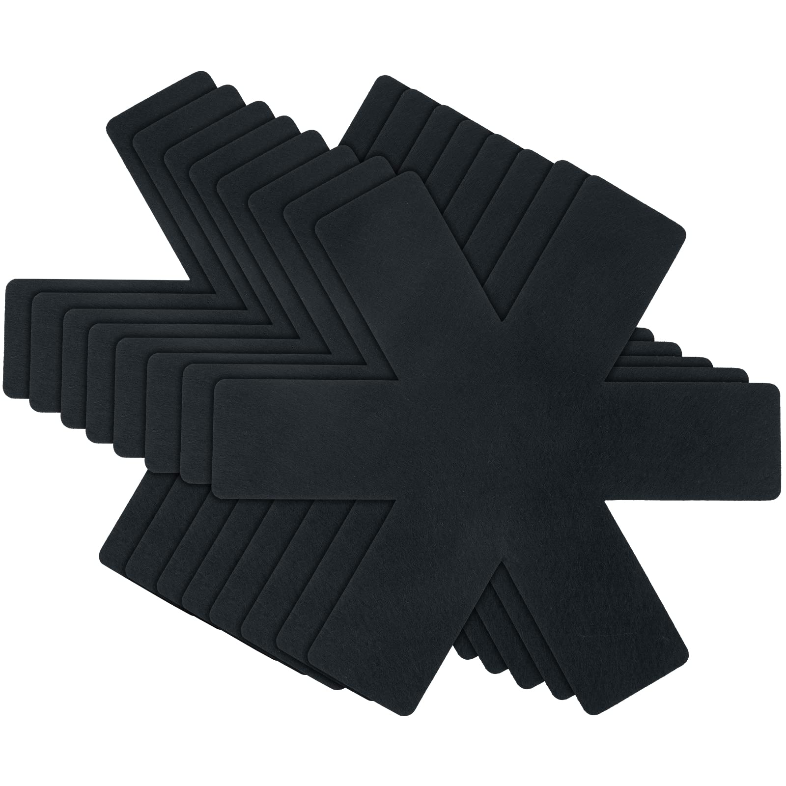 flintronic Pot Pan Protectors, Set of 8 and 3 Different Sizes(38/35.5/26CM) Separators, Pans Separator Protector for Stacking Cookware in Kitchen Cupboard, Black