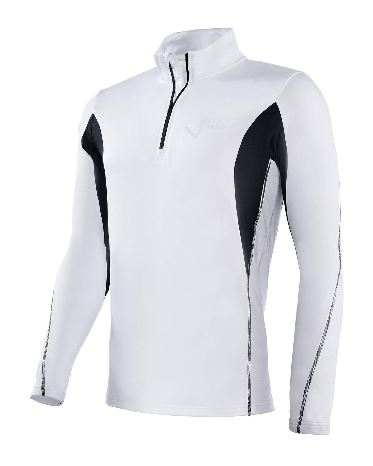 Black Crevice Mens Ski Turtleneck White/Black XXL