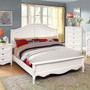 Amazon.com: Osteria Cottage Style White Finish Cal King ...