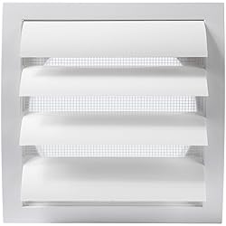 White Exhaust Hood Vent 6'' Inch with Built-in Pest