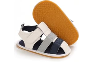 COSANKIM Infant Baby Boys Girls Summer Sandals Non Slip Soft Sole Toddler First Walker Crib Shoes (0-18 Months)
