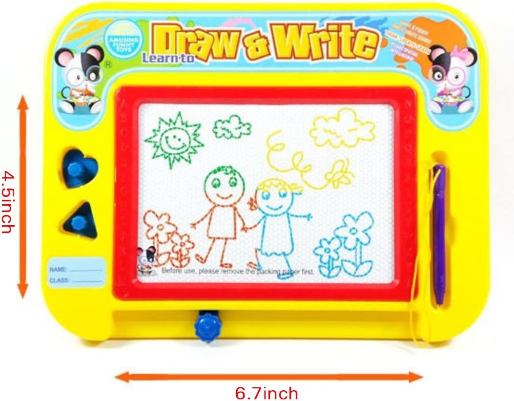 Kidolino Magnetic Drawing Board for Kids with 2 Stamps and 1 Pen, Travel Size