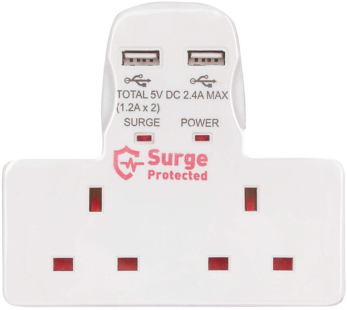 STATUS 2 Way Socket | 2 USB Port Cable Free Socket | S2W2USBCFS12
