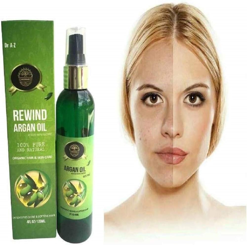 US Organic Moroccan Argan Oil, USDA Certified Organic,100% Pure & Natural, Cold Pressed Virgin, Unrefined, 4 Oz Face Skin Nail Morocco aceite de argán Large Size