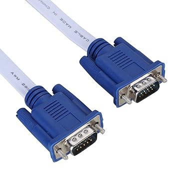 ASHATA - Cable VGA de 1,8 m, VGA 3 + 6 de Cobre Puro de 15 Pines ...