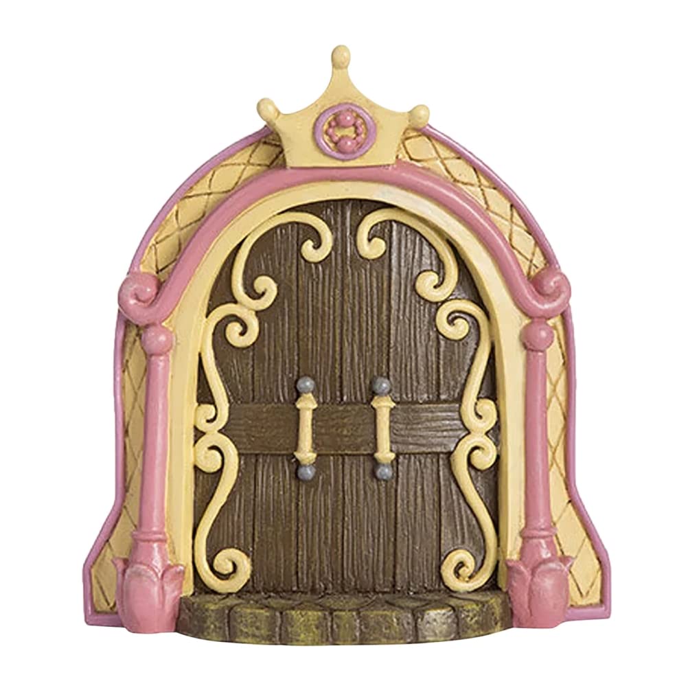 HEEPDD Garden Fairy Door Decoration, Miniature Fairy Garden Outdoor Decor with Lights, Art Sculpture Pathway Accessories for Yard Landscape, for Enthusiasts Collectors Home Gardeners Ou
