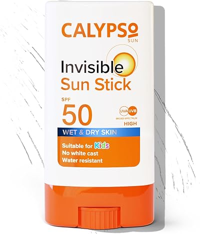 Calypso Invisible Sun Stick SPF50 for Wet or Dry Skin 15g - Hypoallergenic