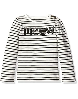 Baby Girls' Striped Meow Graphic Tee