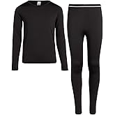 Rene Rofe Girls Thermal Set - 2 Piece Fleece Lined Breathable Top and Long Johns - Thermal Underwear for Girls