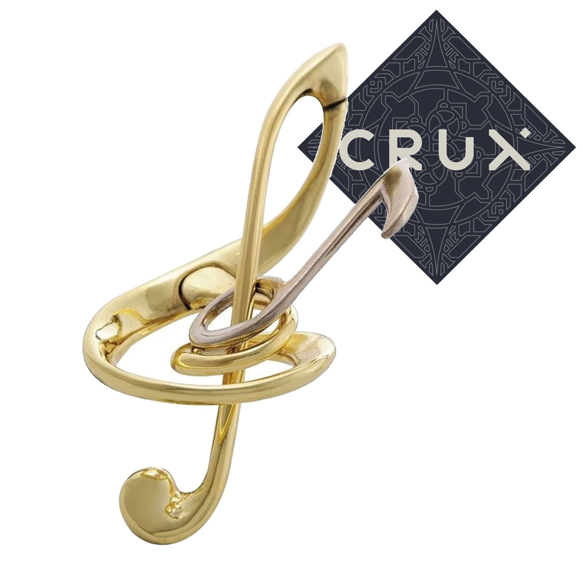 Hanayama Cast Harmony Puzzle - Level 2 of 6 - Fairly Hard - Includes Crux Sticker