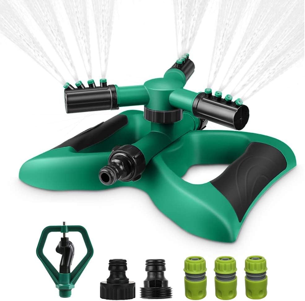 Sprinker Machine Hantehon Garden Sprinkler Lawn Sprinkler Automatic 360° Rotating Water ...