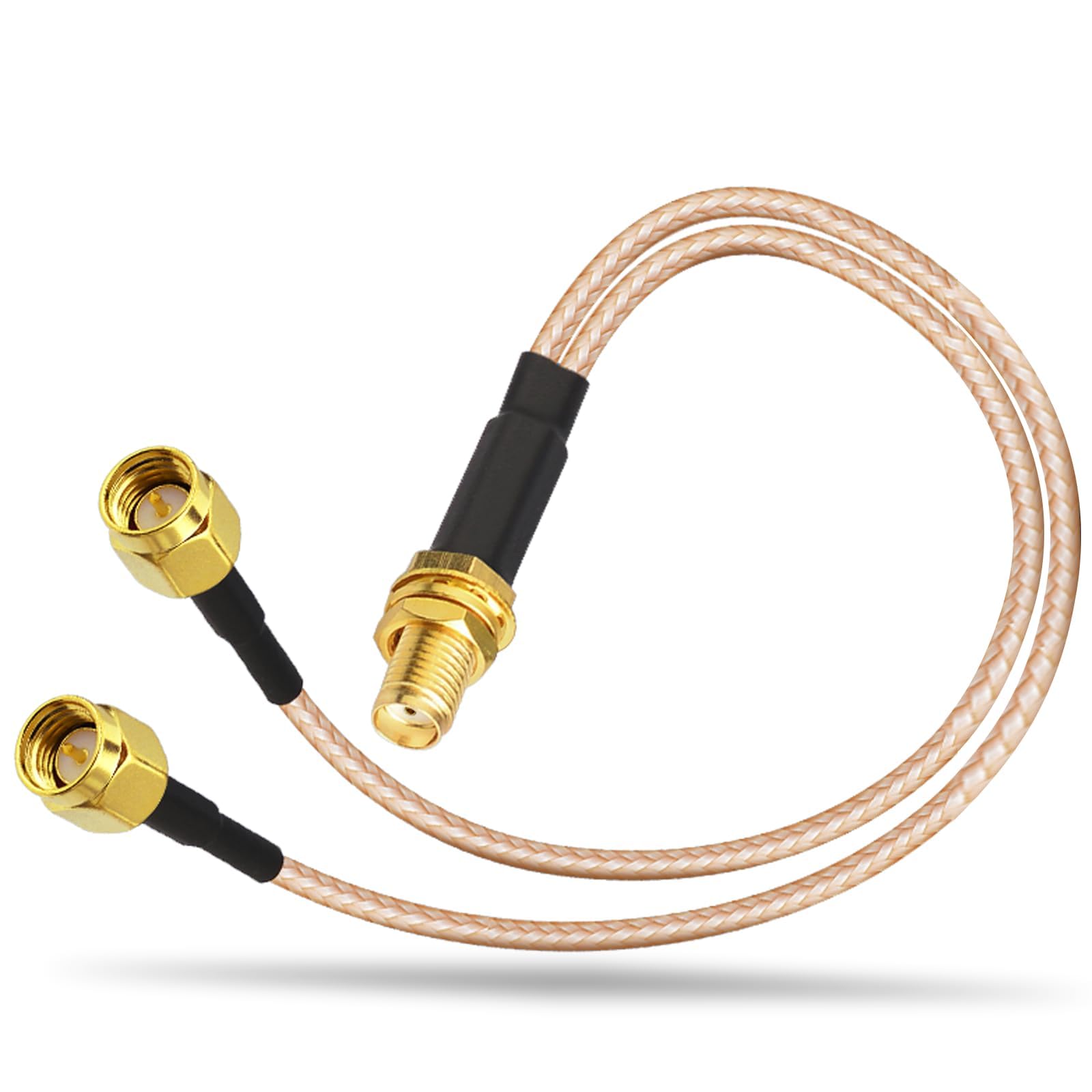 Bingfu 4G LTE Antenna Adapter Splitter Cable SMA Female to Dual SMA Male V-Shape Cable 15cm for 4G LTE Home Phone Router Gateway Modem MiFi Hotspot Router