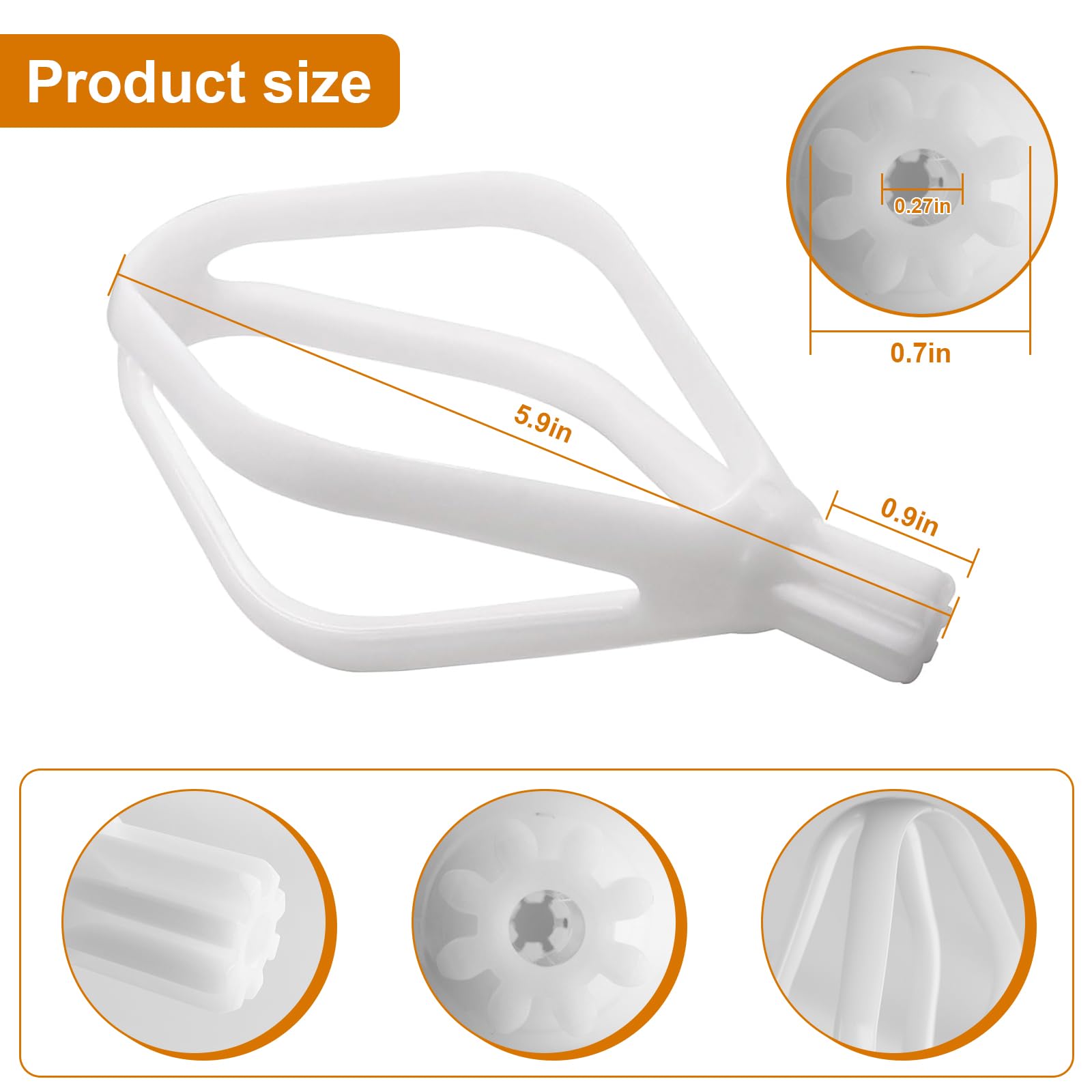 Cake Paddles Fit for Universal Mixers and NutriMill Artiste Mixer Cookie Dough Paddles for Artiste Stand Mixers Household Replacement Mixing Part (2 Pack)