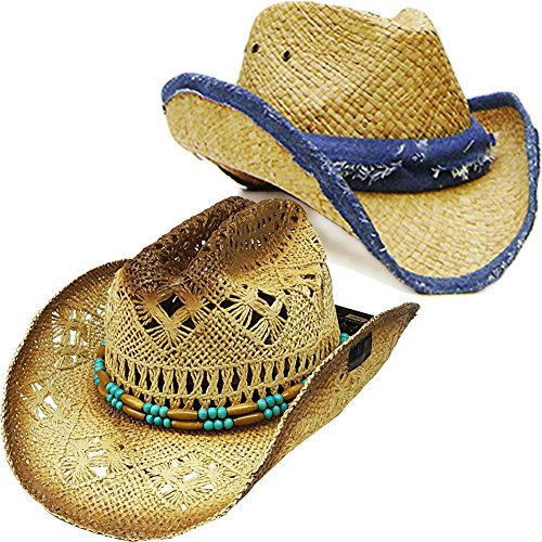 Party Straw Cowboy Hats “Sizes 