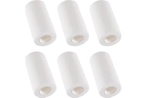 IndigoCase 6 Pack Self Adhesive Bandage Wrap 4 Inch, White Color Bandages Variety Pack, Elastic Grip Tape, Sports Wraps, Vet Wrap, Large Bandages Bulk for Knee, Ankle, Dogs and Horses.